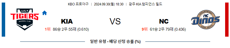 9월30일 [KBO] KIA VS NC